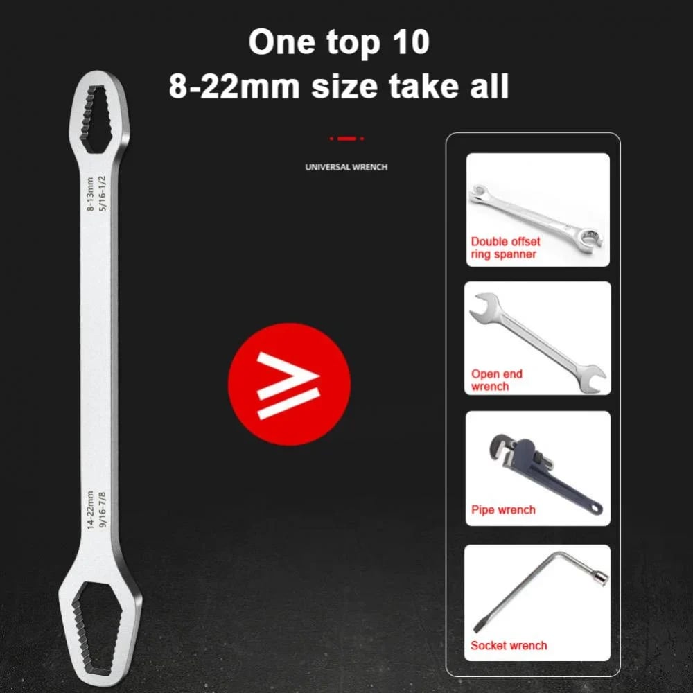 ⚙️ 8 to 22 mm in one grip – tackle any fastener without switching tools! 🔩