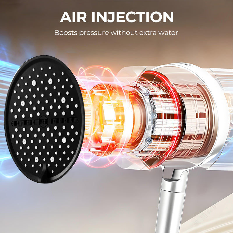 🌧️ Is the water pressure too low? This rain shower head is the solution—With 7 adjustable spray modes, it delivers a truly torrential downpour! 💪🚿