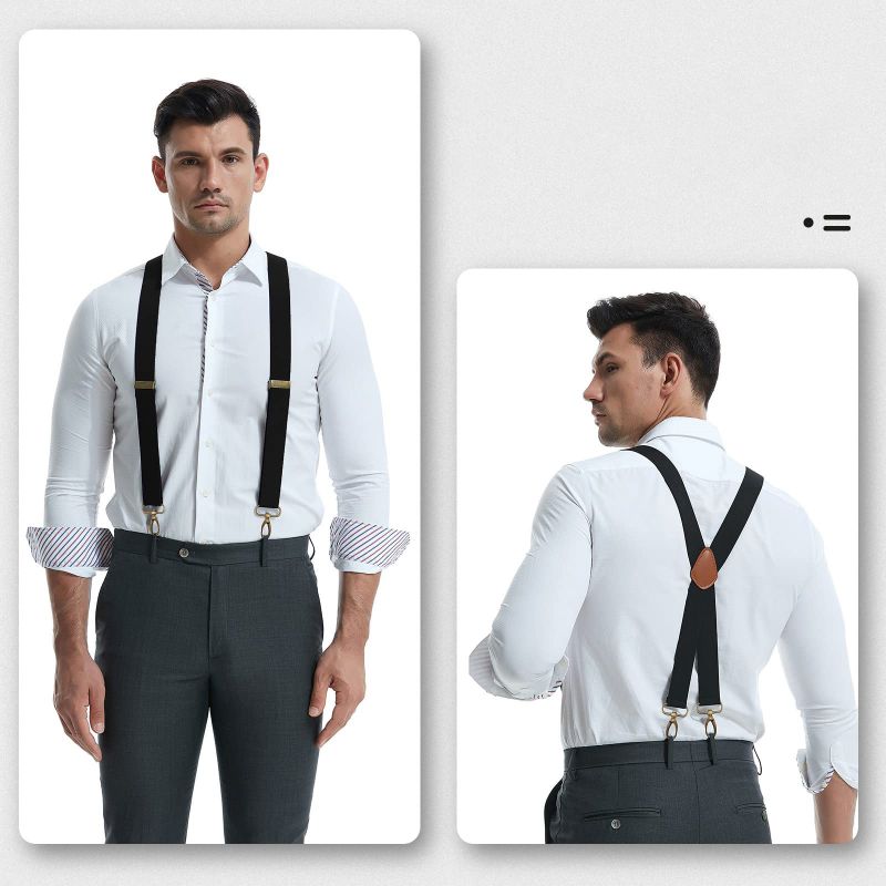 🎩 Complete your style: Classic suspenders + FREE Bow tie! 🎁