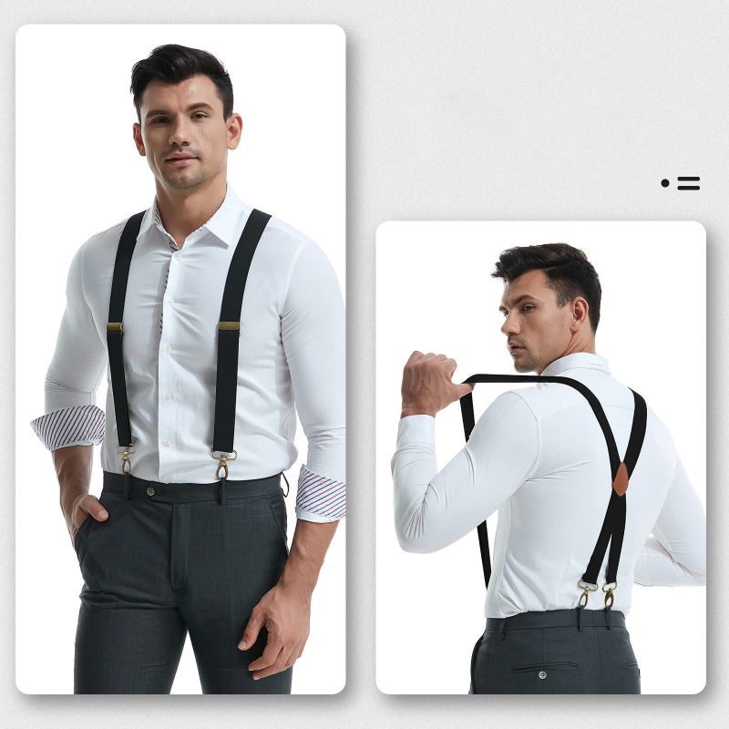 🎩 Complete your style: Classic suspenders + FREE Bow tie! 🎁