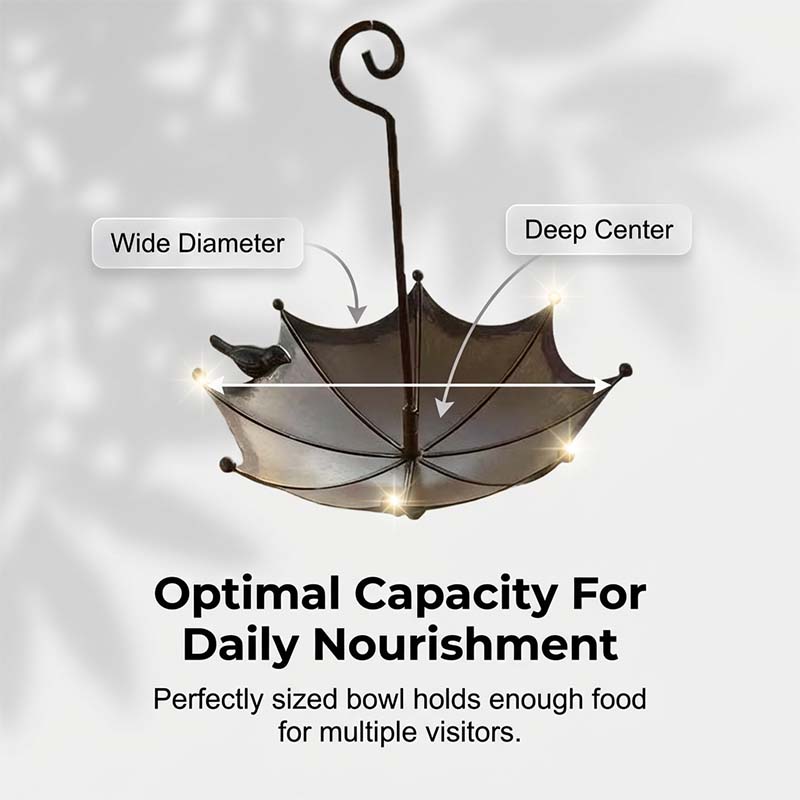 Hanging Bird Feeder & Bird Bath In Umbrella Design--Rain or Shine: The bird feeder they’ll absolutely love! 🐦☔