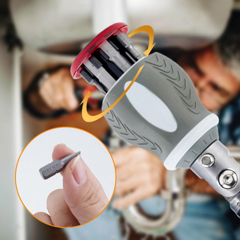 🛠️One Tool, Infinite Solutions. 🏠Versatile 9-in-1 Magnetic Ratcheting Screwdriver Bit Kit