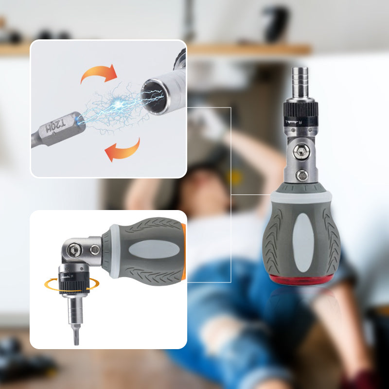 🛠️One Tool, Infinite Solutions. 🏠Versatile 9-in-1 Magnetic Ratcheting Screwdriver Bit Kit
