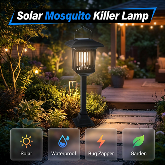 Take Back Your Backyard from Pesky Mosquitoes! 🦟❌🏡Solar Powered 2-in-1 Mosquito Zapper & Garden Light