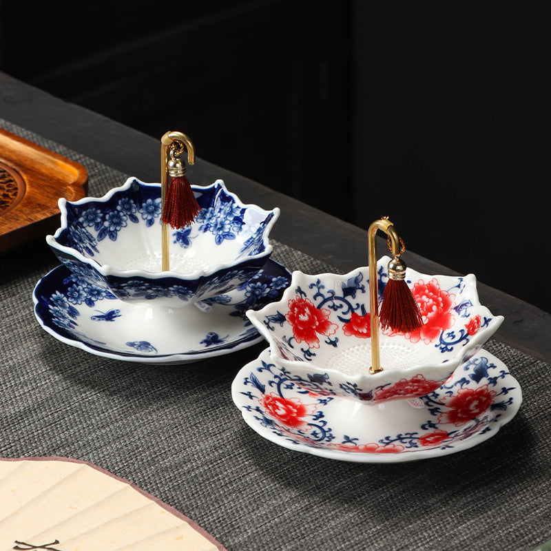 🍵 Luxury Umbrella Ceramic Tea Strainer – Serve Tea with Quiet Elegance
