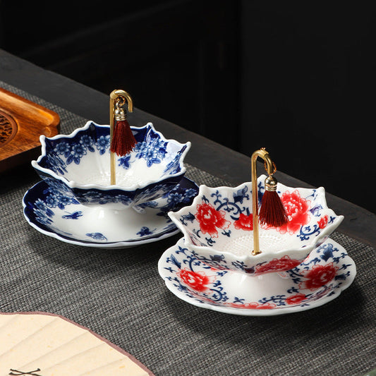 🍵 Luxury Umbrella Ceramic Tea Strainer – Serve Tea with Quiet Elegance