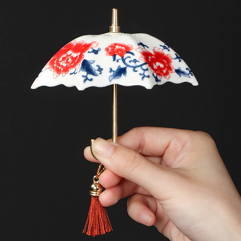 🍵 Luxury Umbrella Ceramic Tea Strainer – Serve Tea with Quiet Elegance