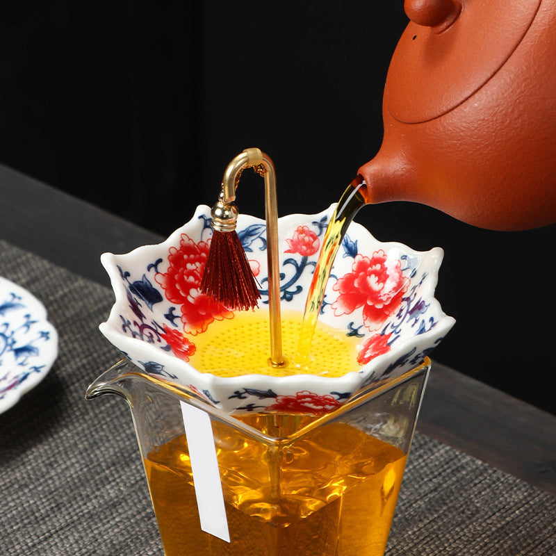 🍵 Luxury Umbrella Ceramic Tea Strainer – Serve Tea with Quiet Elegance