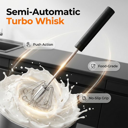 ⚡ Push-Down Semi-Automatic Whisk — Easy Hand Egg Beater 🧁