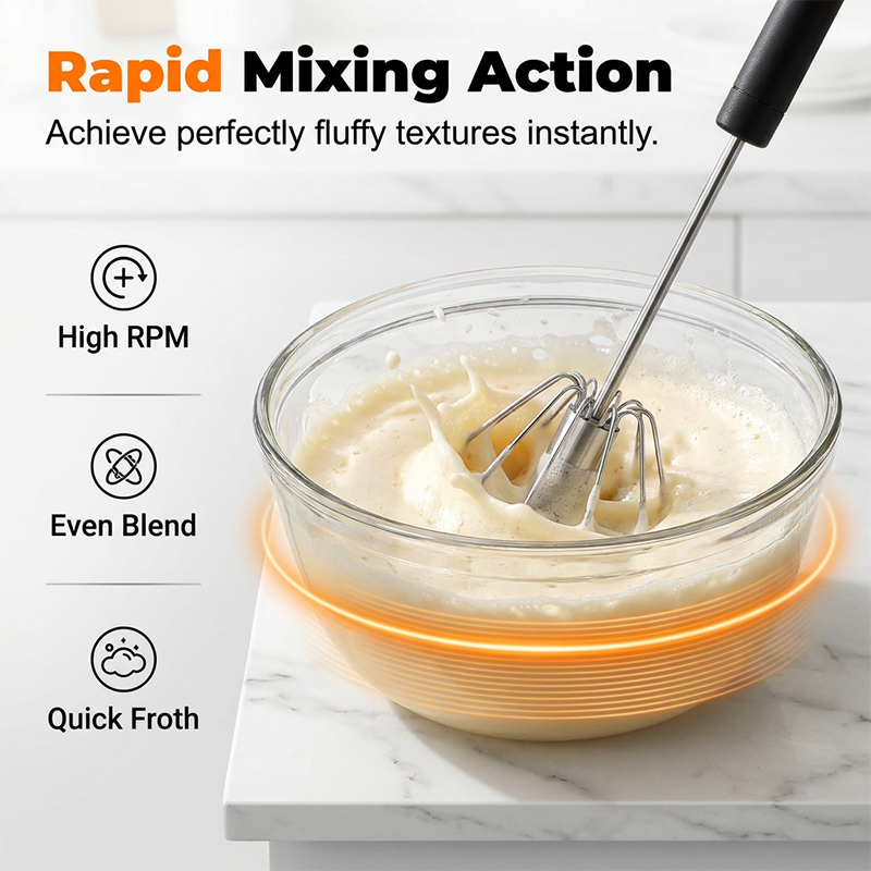⚡ Push-Down Semi-Automatic Whisk — Easy Hand Egg Beater 🧁