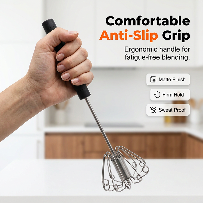 ⚡ Push-Down Semi-Automatic Whisk — Easy Hand Egg Beater 🧁