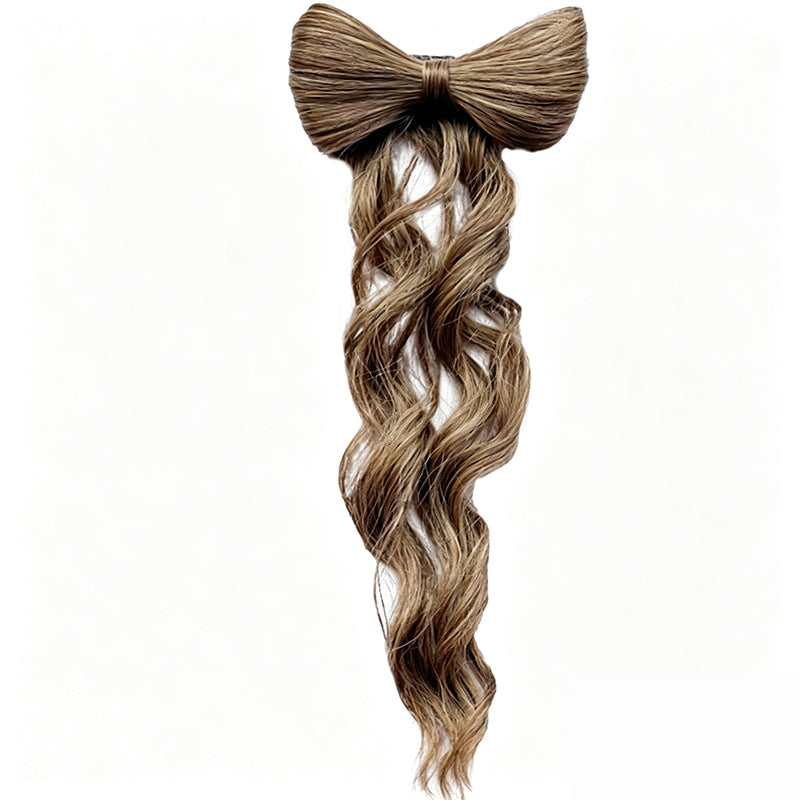 🎀 "Elegant Bow" Claw-Clip Ponytail Extension — Instant Glamour in One Click! ✨