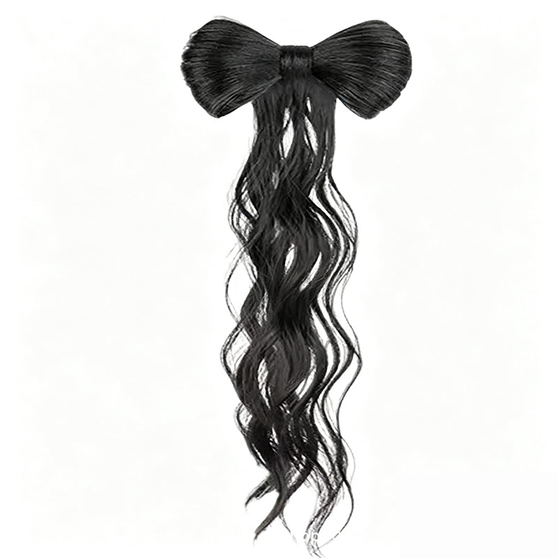 🎀 "Elegant Bow" Claw-Clip Ponytail Extension — Instant Glamour in One Click! ✨