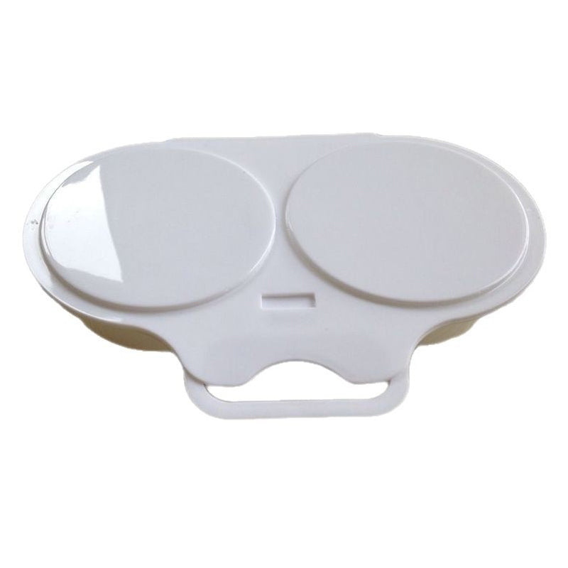 🍳 Microwave Dual-Cavity Egg Poacher with Lid & Handle — Food-Grade Speed Egg Steamer