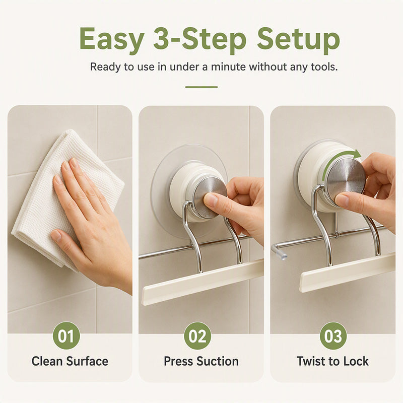 🧻🔧 Suction cup paper towel dispenser - tear with one hand, without drilling into your walls