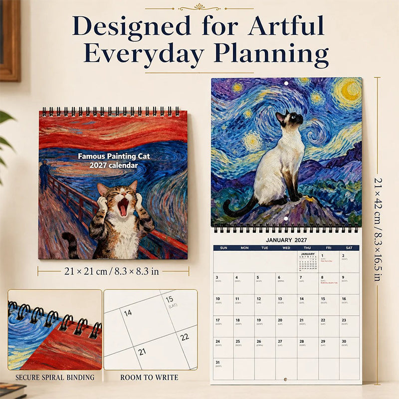 😹📅 2027 Funny Cat Meme Calendar — a new laugh every month, with planning built in