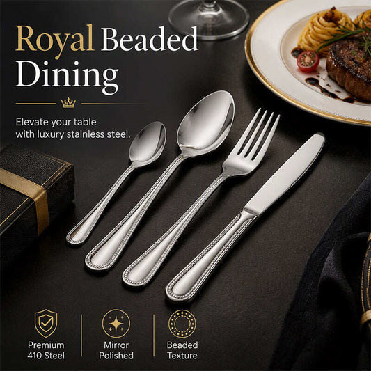 🍽️✨ 4-Piece Stainless Steel Cutlery Set--elegant dining for everyday and special occasions