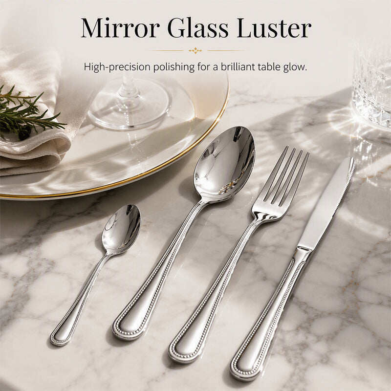 🍽️✨ 4-Piece Stainless Steel Cutlery Set--elegant dining for everyday and special occasions