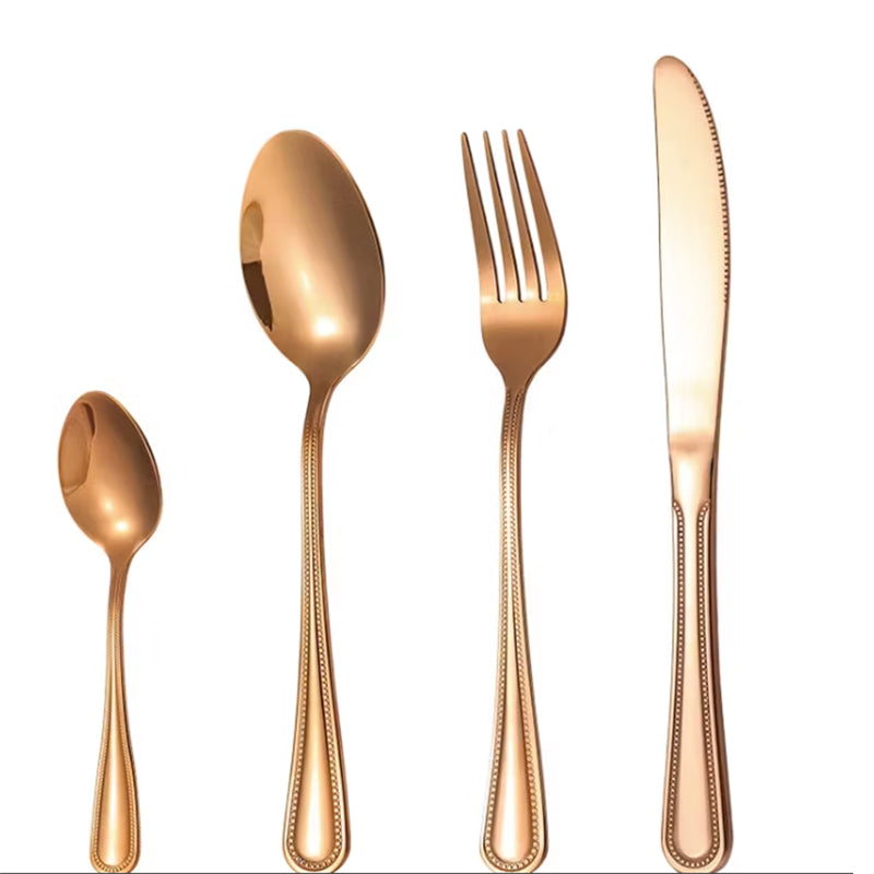 🍽️✨ 4-Piece Stainless Steel Cutlery Set--elegant dining for everyday and special occasions