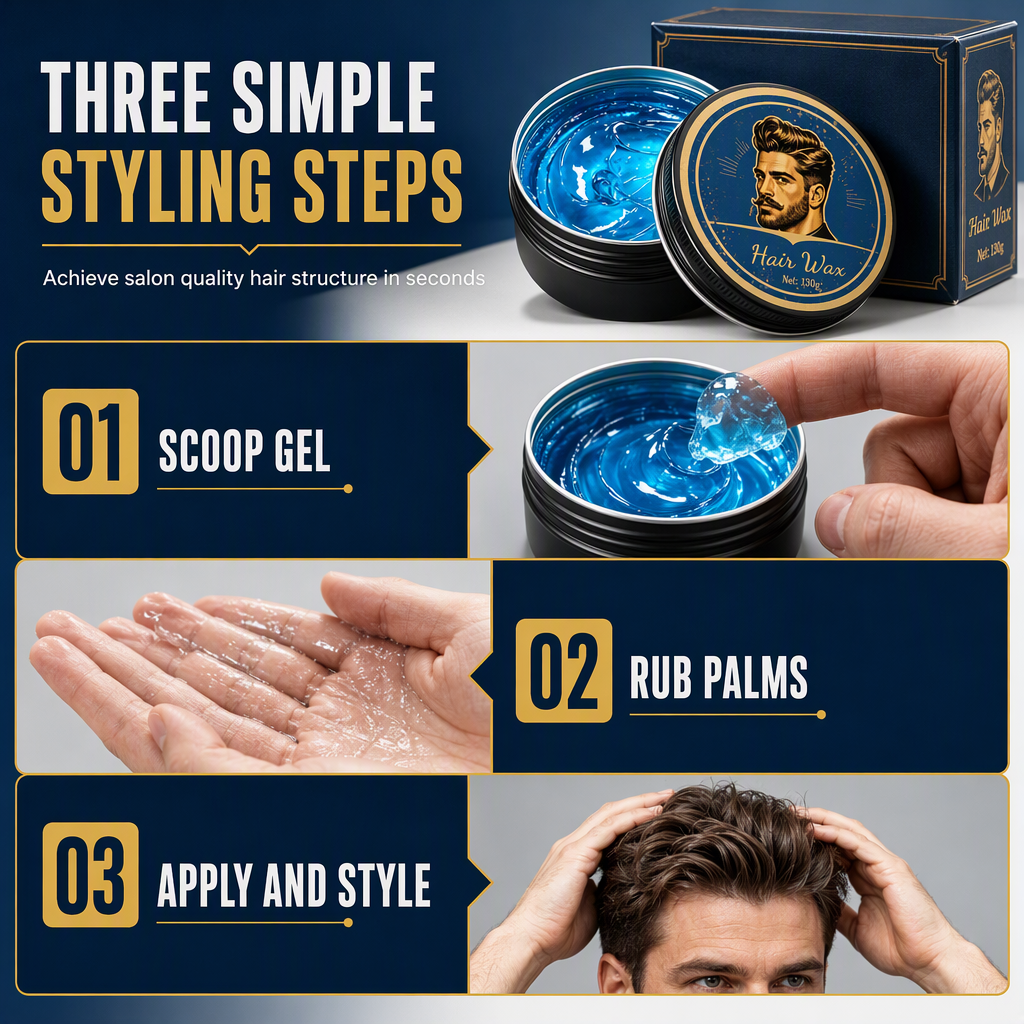 💈49% OFF NOW! Cologne Scented Men's Hair Wax Pomade--Blue Gel Texture, Matte Finish, Water-Soluble🎁