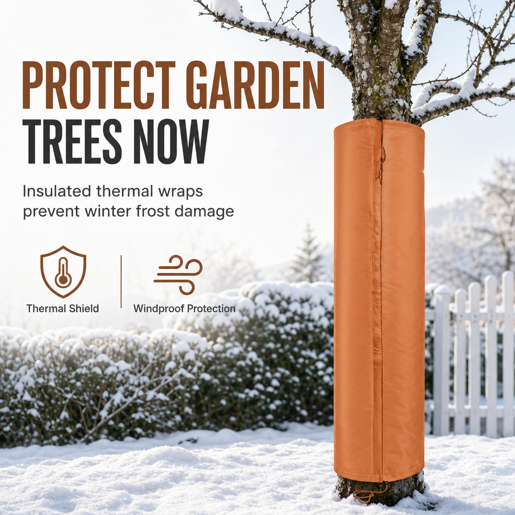 🌲 Winter Tree Trunk Protector Wrap – Shield Your Trees from Frost and Freeze