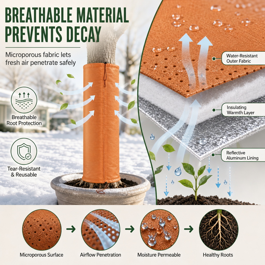 🌲 Winter Tree Trunk Protector Wrap – Shield Your Trees from Frost and Freeze