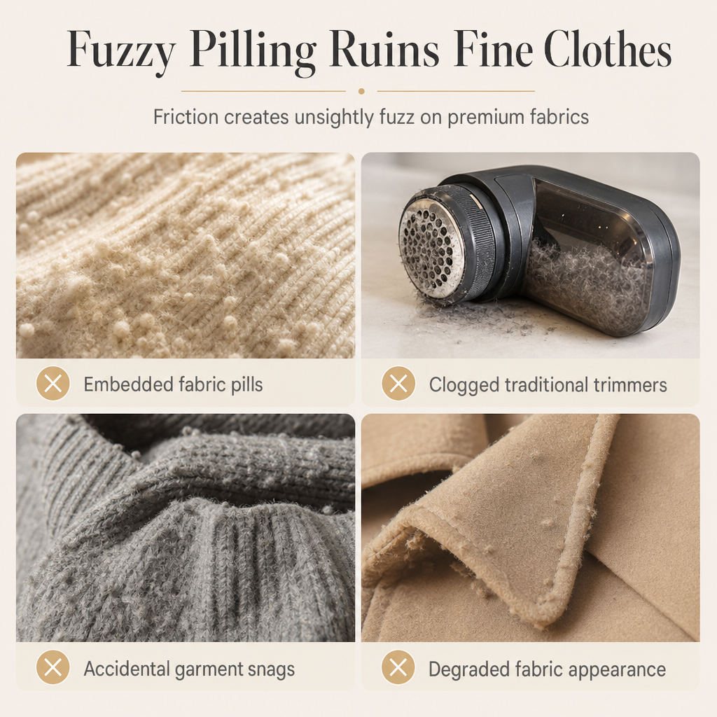 ✨ Electric Lint Remover – Powerful Fabric Shaver to Make Old Clothes Look New Again