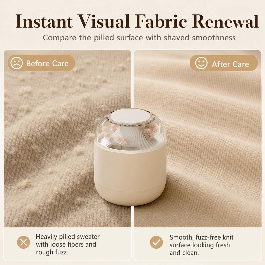 ✨ Electric Lint Remover – Powerful Fabric Shaver to Make Old Clothes Look New Again
