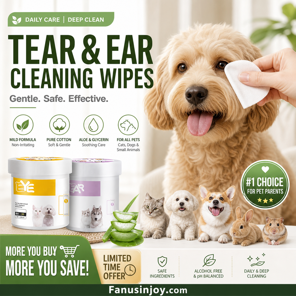 ✨️Surprise: 49% off 🐈Gentle Eye and Ear Cleaning Wipes for Pets 🐾✨